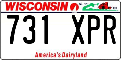 WI license plate 731XPR