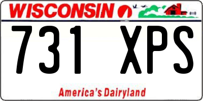 WI license plate 731XPS