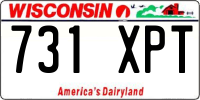 WI license plate 731XPT