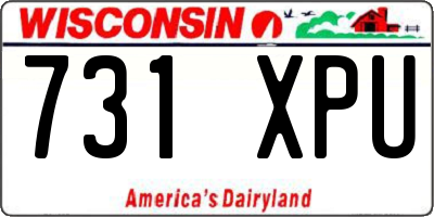 WI license plate 731XPU
