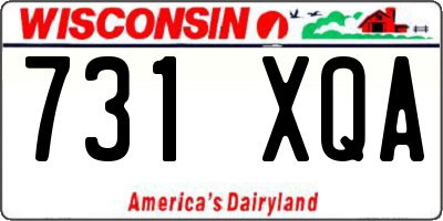 WI license plate 731XQA