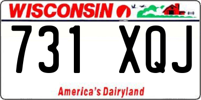 WI license plate 731XQJ