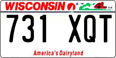 WI license plate 731XQT