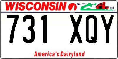 WI license plate 731XQY