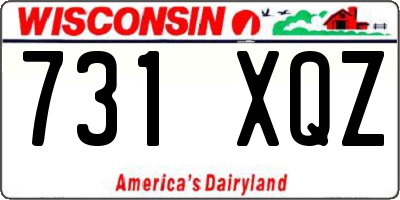 WI license plate 731XQZ