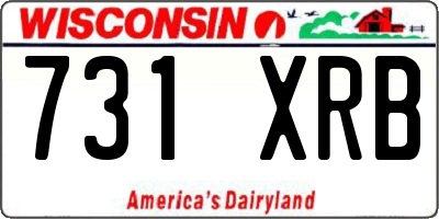 WI license plate 731XRB