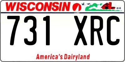 WI license plate 731XRC