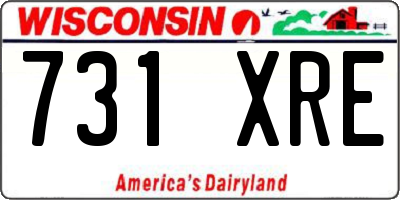 WI license plate 731XRE