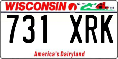 WI license plate 731XRK