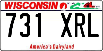 WI license plate 731XRL