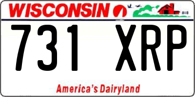 WI license plate 731XRP