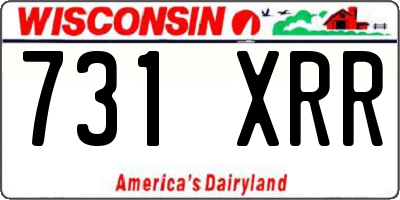 WI license plate 731XRR