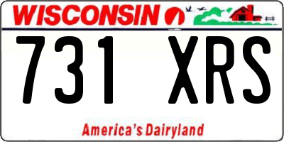 WI license plate 731XRS