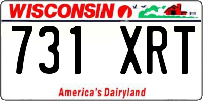 WI license plate 731XRT