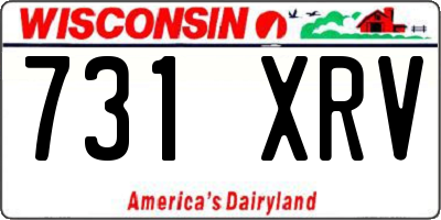 WI license plate 731XRV