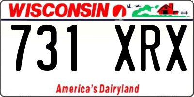 WI license plate 731XRX
