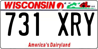 WI license plate 731XRY