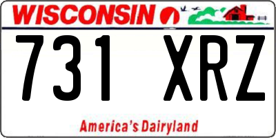 WI license plate 731XRZ