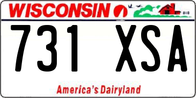 WI license plate 731XSA