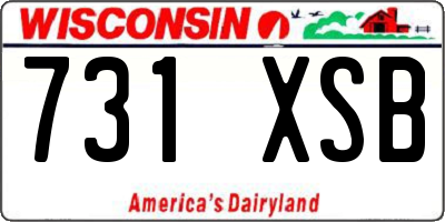 WI license plate 731XSB
