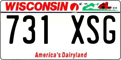 WI license plate 731XSG