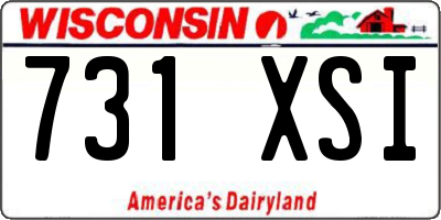 WI license plate 731XSI