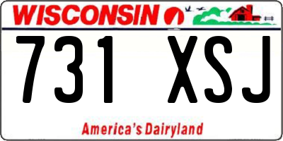 WI license plate 731XSJ