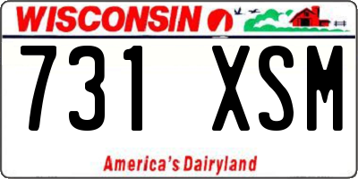 WI license plate 731XSM