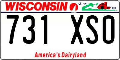 WI license plate 731XSO