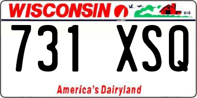 WI license plate 731XSQ
