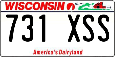 WI license plate 731XSS
