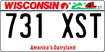 WI license plate 731XST