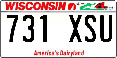 WI license plate 731XSU