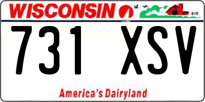 WI license plate 731XSV