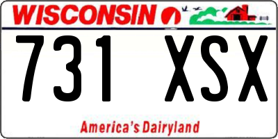 WI license plate 731XSX