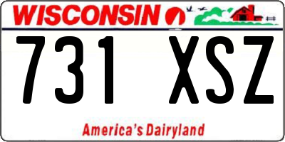 WI license plate 731XSZ