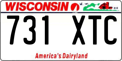 WI license plate 731XTC