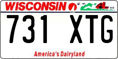WI license plate 731XTG