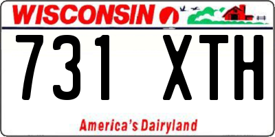 WI license plate 731XTH