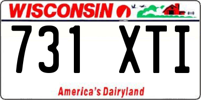 WI license plate 731XTI