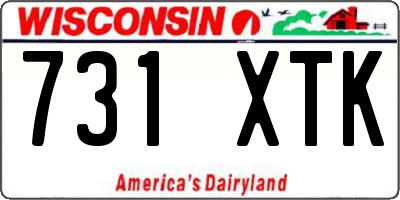 WI license plate 731XTK