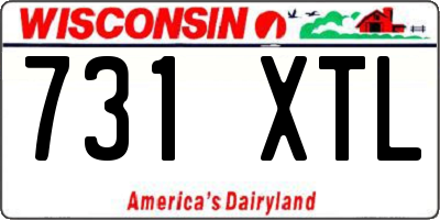 WI license plate 731XTL