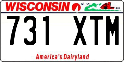 WI license plate 731XTM
