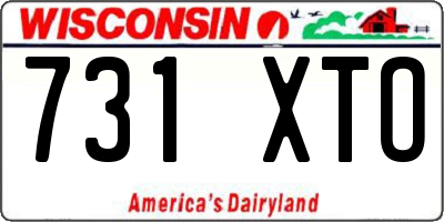 WI license plate 731XTO