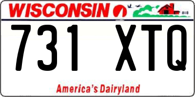 WI license plate 731XTQ