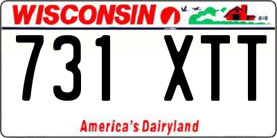 WI license plate 731XTT
