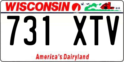 WI license plate 731XTV