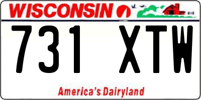 WI license plate 731XTW