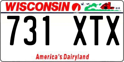 WI license plate 731XTX