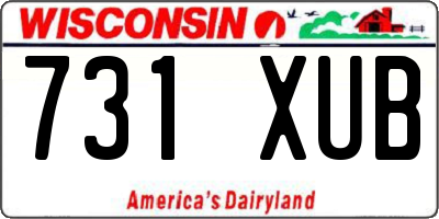 WI license plate 731XUB